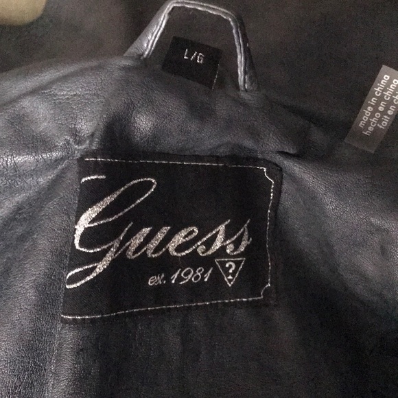 Guess Dark Green Zipper Vegan Leather jacket - Picture 4 of 7